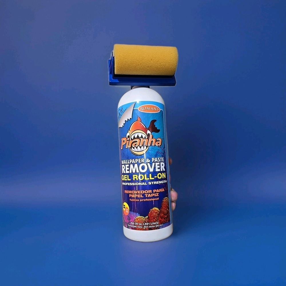 Piranha Wallpaper And Paste Remover Gel Roll On Professional Strength 20 Oz